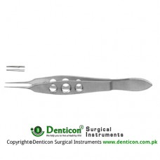 McPherson Suture Tying Forcep Straight - With Tying Platform Stainless Steel, 10 cm - 4" Jaws Length 5 mm